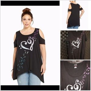 Torrid SharkBite Music Note Top